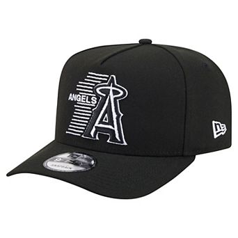 Men's New Era Black Los Angeles Angels Motion A-Frame 9FIFTY Snapback Hat