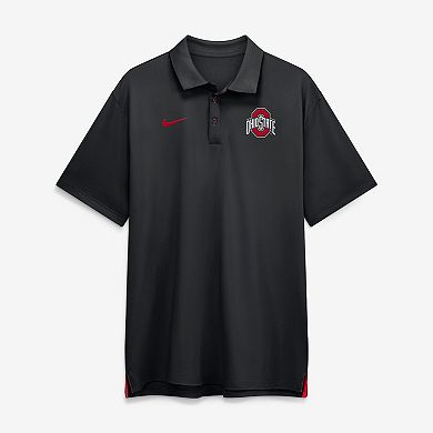 Men's Nike Black Ohio State Buckeyes 2026 Sideline Tour Dri-FIT Polo
