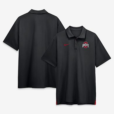 Men's Nike Black Ohio State Buckeyes 2026 Sideline Tour Dri-FIT Polo