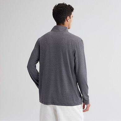 Men's Fanatics Charcoal Detroit Lions Clutch Quarter-Zip Pullover
