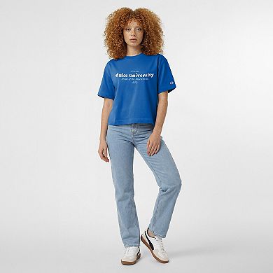 Women's Champion Royal Duke Blue Devils Home Wordmark T-Shirt
