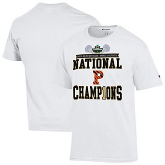 Unisex Champion White Princeton Tigers 2026 NCAA Men's Lacrosse National Champions Locker Room T-Shirt