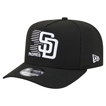 Men's New Era Black San Diego Padres Motion A-Frame 9FIFTY Snapback Hat