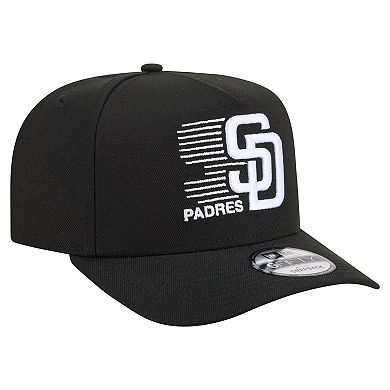 Men's New Era Black San Diego Padres Motion A-Frame 9FIFTY Snapback Hat