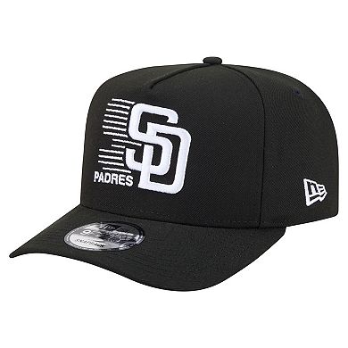Men's New Era Black San Diego Padres Motion A-Frame 9FIFTY Snapback Hat