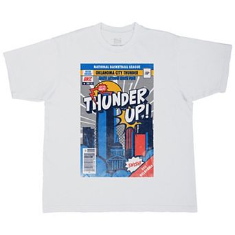 Unisex Stadium Essentials White Oklahoma City Thunder Comic Book Cover Boxy T-Shirt