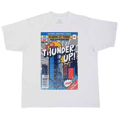 Unisex Stadium Essentials White Oklahoma City Thunder Comic Book Cover Boxy T-Shirt