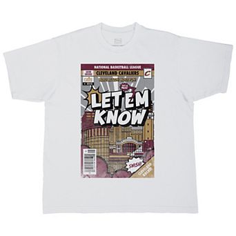 Unisex Stadium Essentials White Cleveland Cavaliers Comic Book Cover Boxy T-Shirt