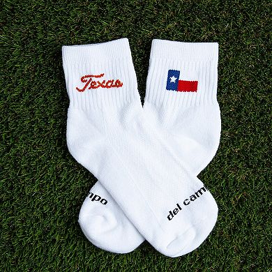 Unisex Del Campo White Texas Longhorns Quarter-Length Socks