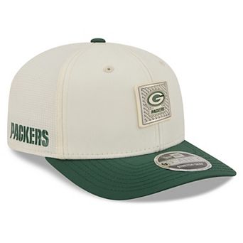 Men's New Era Cream/Green Green Bay Packers 2026 NFL Training Camp 9SEVENTY Adjustable Hat