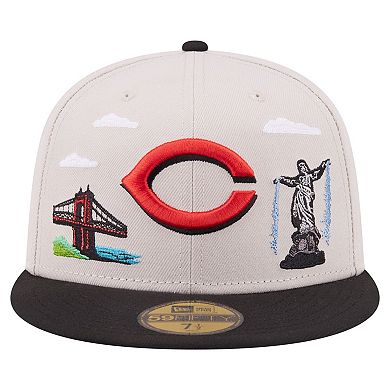 Men's New Era Khaki Cincinnati Reds City Icon 59FIFTY Fitted Hat