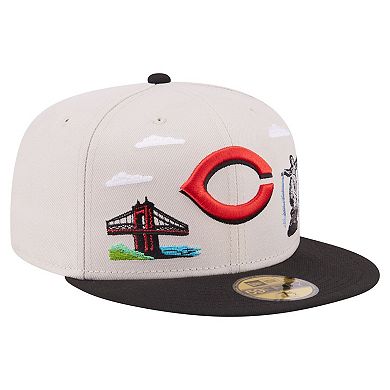 Men's New Era Khaki Cincinnati Reds City Icon 59FIFTY Fitted Hat