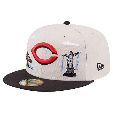 Men's New Era Khaki Cincinnati Reds City Icon 59FIFTY Fitted Hat