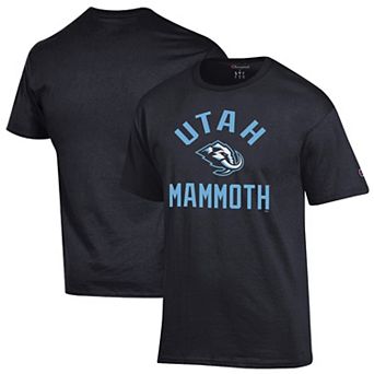 Men's Champion Black Utah Mammoth Primary Logo Jersey T-Shirt