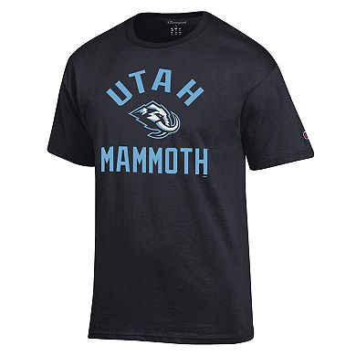Men's Champion Black Utah Mammoth Primary Logo Jersey T-Shirt