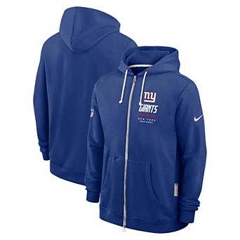 Men's Nike Royal New York Giants Sideline Standard Issue Dri-FIT Full-Zip Hoodie