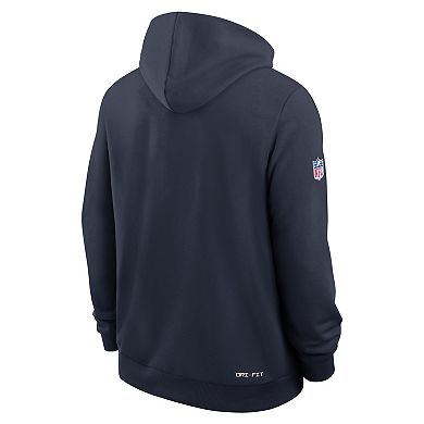 Men's Nike Navy Chicago Bears Sideline Standard Issue Dri-FIT Full-Zip Hoodie