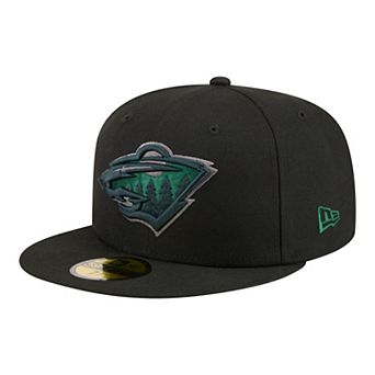 Men's New Era Black Minnesota Wild Color Pop 59FIFTY Fitted Hat
