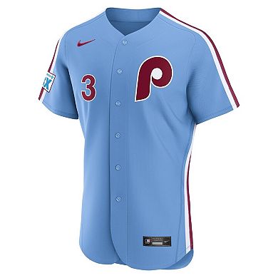 Men's Nike Bryce Harper Light Blue Philadelphia Phillies Alternate Authentic Sponsor Patch Jersey