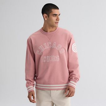 Men's Fanatics Faded Rose Chicago Cubs Iconic Terry Sweatshirt