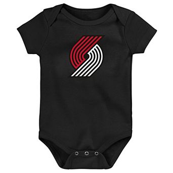 Newborn Outerstuff Black Portland Trail Blazers Primary Logo Bodysuit