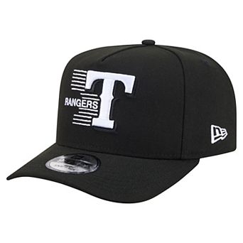 Men's New Era Black Texas Rangers Motion A-Frame 9FIFTY Snapback Hat