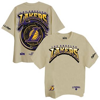 Unisex Two Hype Cream Los Angeles Lakers Drip & Dime Elevated Drop Shoulder T-Shirt