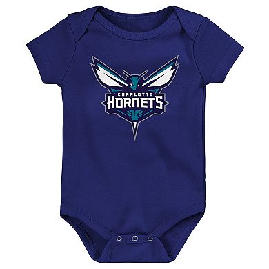 Newborn Outerstuff Purple Charlotte Hornets Primary Logo Bodysuit