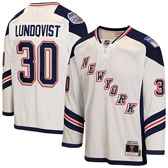 Youth Mitchell & Ness Henrik Lundqvist White New York Rangers 2014 Stadium Series Power Play Jersey