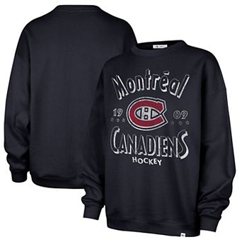 Women's '47 Navy Montreal Canadiens Circle Change Stars Oversized Sweatshirt