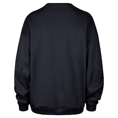 Women's '47 Navy Montreal Canadiens Circle Change Stars Oversized Sweatshirt