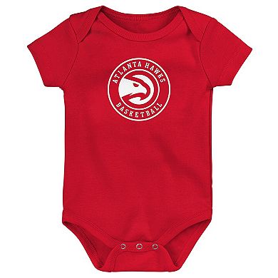 Newborn Outerstuff Red Atlanta Hawks Primary Logo Bodysuit