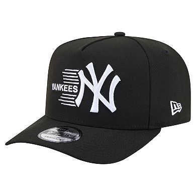 Men's New Era Black New York Yankees Motion A-Frame 9FIFTY Snapback Hat
