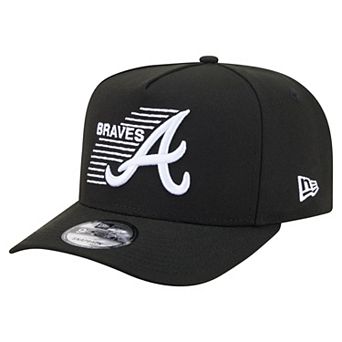 Men's New Era Black Atlanta Braves Motion A-Frame 9FIFTY Snapback Hat