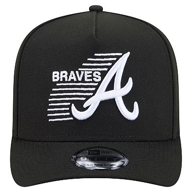 Men's New Era Black Atlanta Braves Motion A-Frame 9FIFTY Snapback Hat
