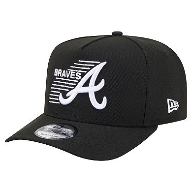 Men's New Era Black Atlanta Braves Motion A-Frame 9FIFTY Snapback Hat