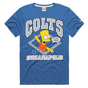 Unisex Homage Royal Indianapolis Colts x The Simpsons Tri-Blend T-Shirt
