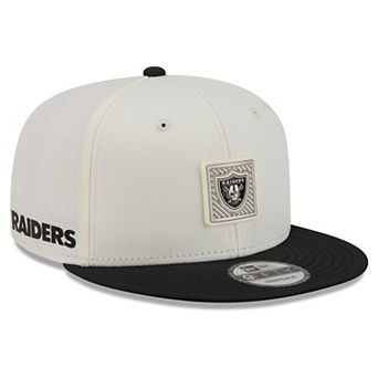 Men's New Era Cream/Black Las Vegas Raiders 2026 NFL Training Camp 9FIFTY Snapback Hat