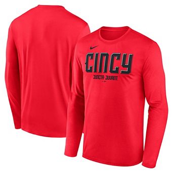 Men's Nike Red Cincinnati Reds City Connect Legend Dri-FIT Long Sleeve T-Shirt