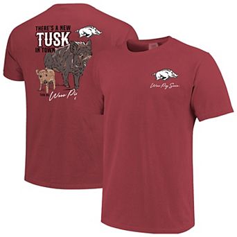 Unisex Cardinal Arkansas Razorbacks New Tusk in Town Hyper Local Comfort Colors T-Shirt
