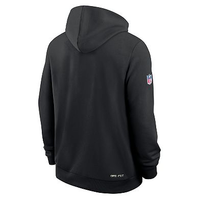 Men's Nike Black Baltimore Ravens Sideline Standard Issue Dri-FIT Full-Zip Hoodie