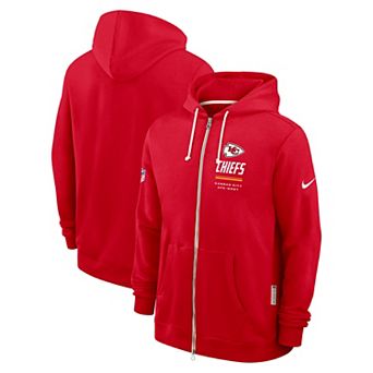 Men's Nike Red Kansas City Chiefs Sideline Standard Issue Dri-FIT Full-Zip Hoodie