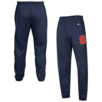 Men's Champion Navy Syracuse Orange Powerblend Banded Fleece Sweatpants