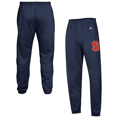 Men's Champion Navy Syracuse Orange Powerblend Banded Fleece Sweatpants