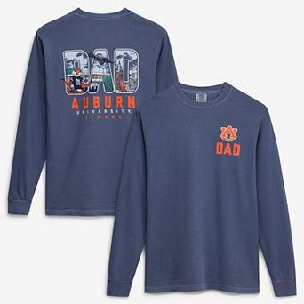 Men's Navy Auburn Tigers Father's Day Campus Drawing Long Sleeve T-Shirt