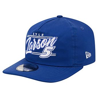 Men's New Era Blue Kyle Larson Driver Script 19TWENTY Adjustable Hat