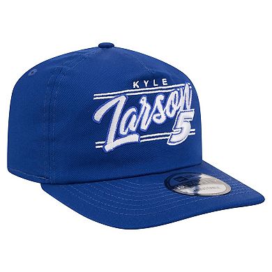 Men's New Era Blue Kyle Larson Driver Script 19TWENTY Adjustable Hat