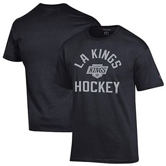 Men's Champion Black Los Angeles Kings Primary Logo Jersey T-Shirt