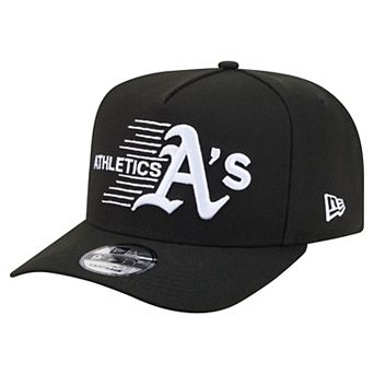 Men's New Era Black Athletics Motion A-Frame 9FIFTY Snapback Hat