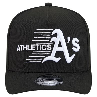 Men's New Era Black Athletics Motion A-Frame 9FIFTY Snapback Hat
